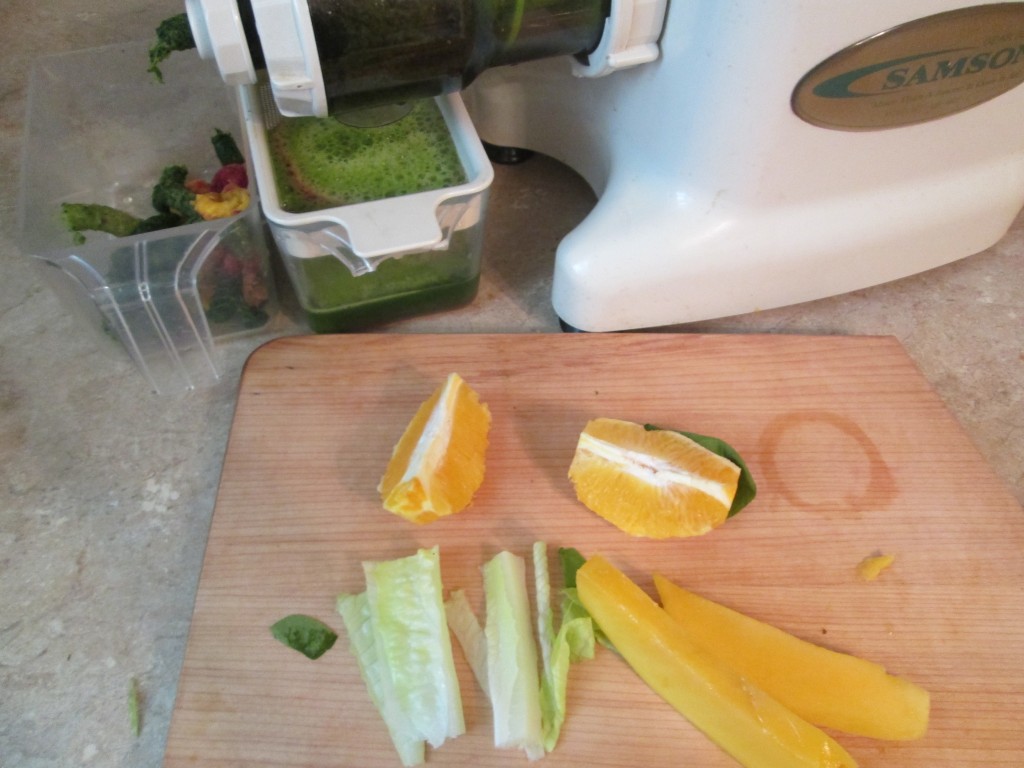  Mango Tango Green Juice - juicing