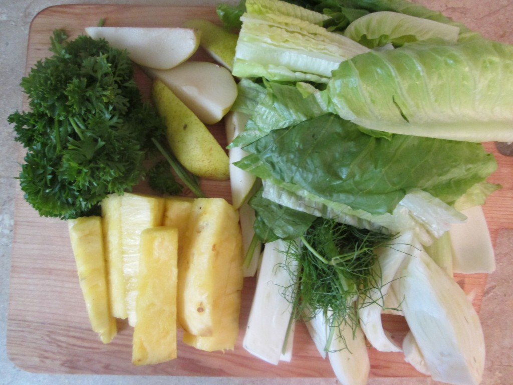 Wild Thing Green Juice Recipe - ingredients prepped