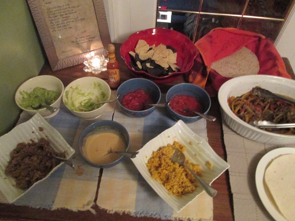 14 02 04 - Evening Fajita table