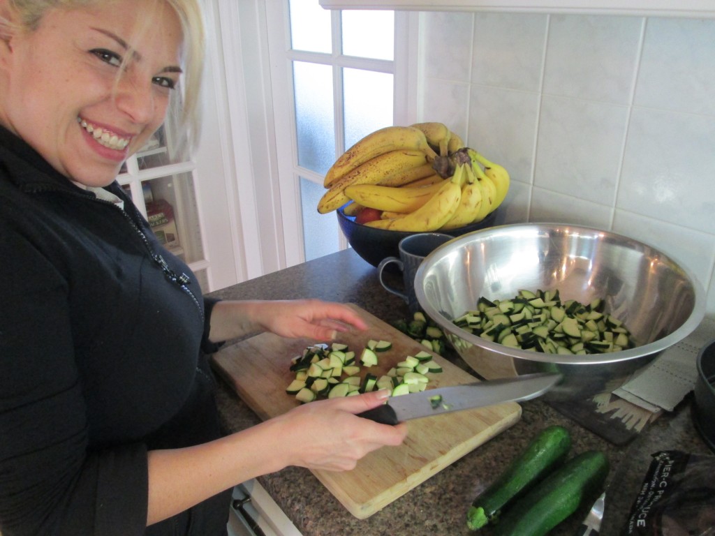 14 02 05 Gypsy Sweet Potato Tomato Soup - 2 Holly cutting zucchni