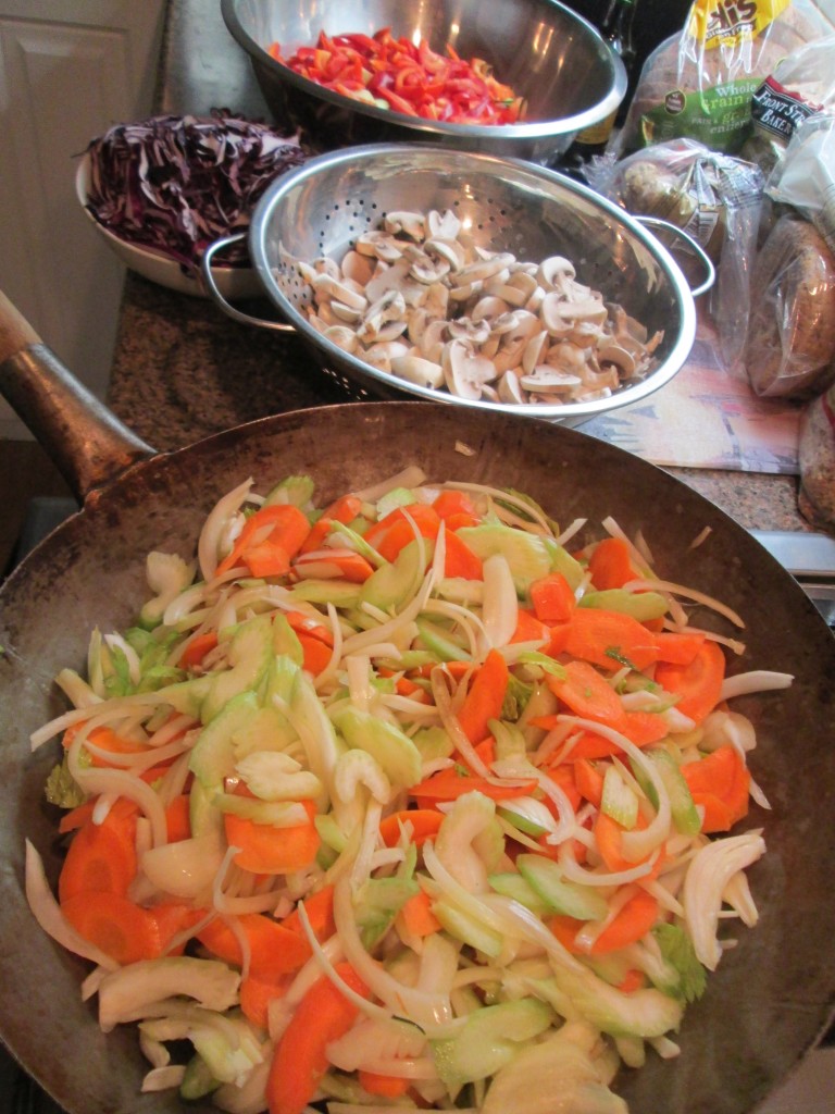 evening meal - Indonesian stir fry