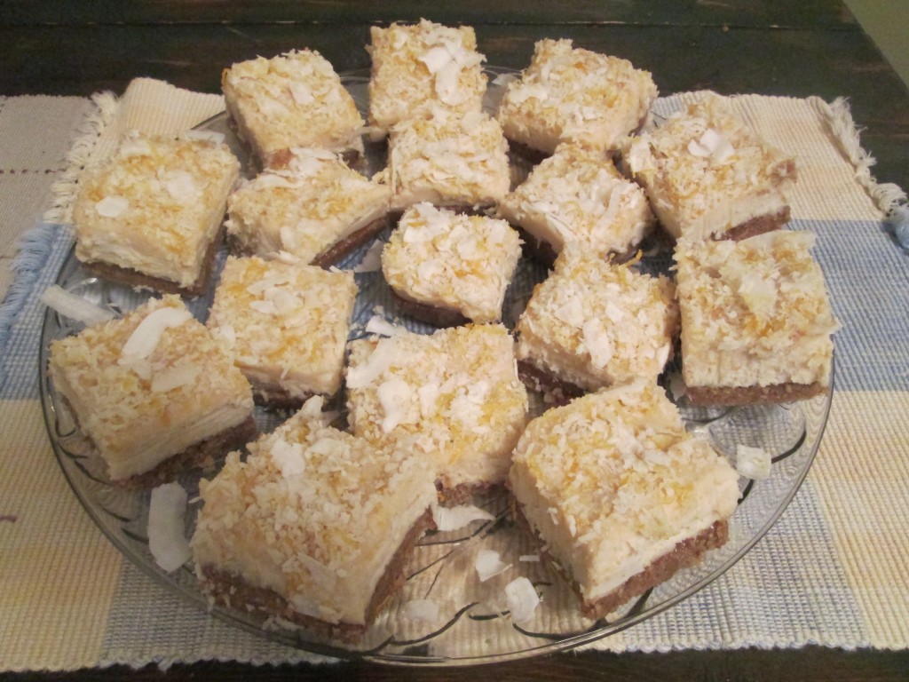 Luscious Lemon Squares Recipe on tray