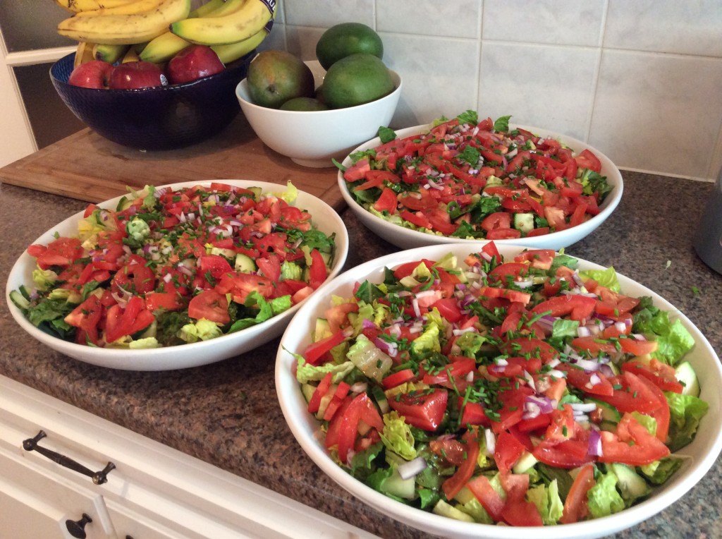 salads with lots of tomato