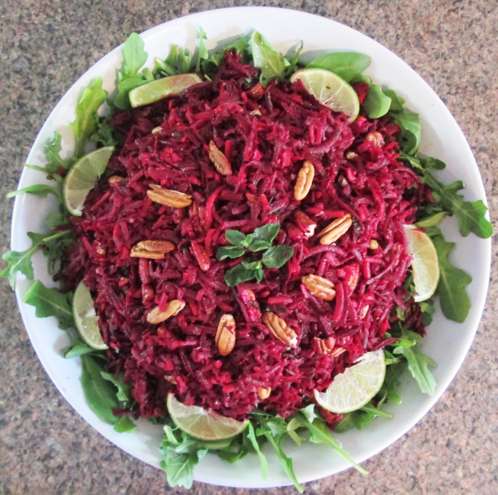 Beet and Pecan Salad on Arugula Recipe