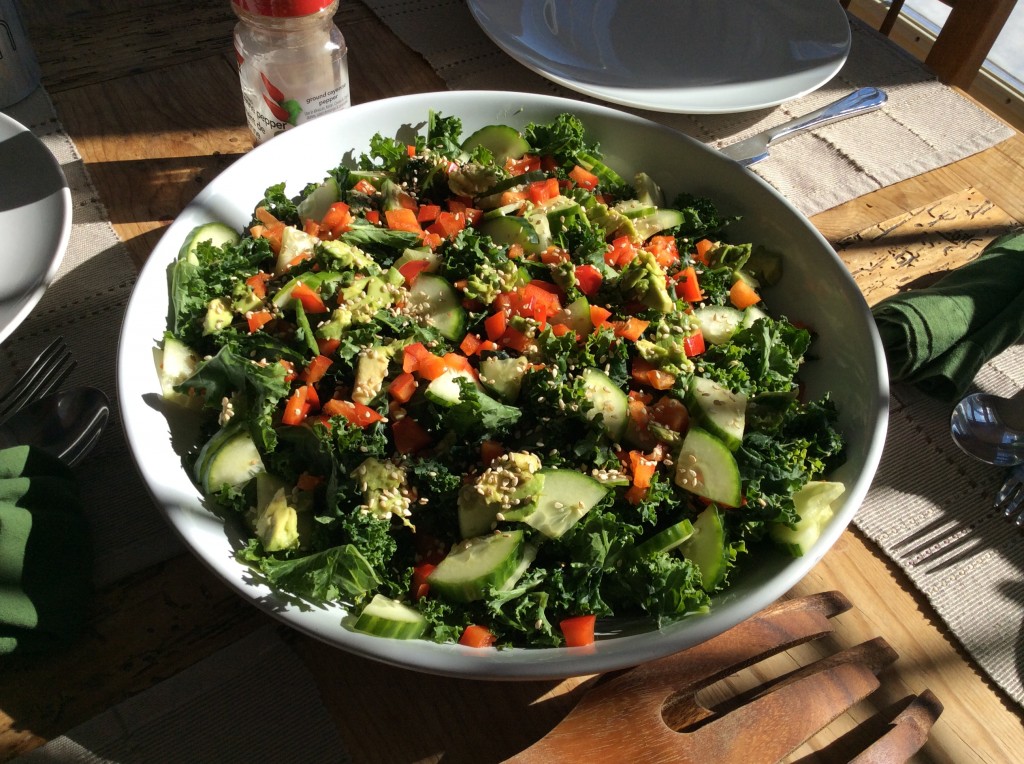 Massaged Kale Salad Recipe served