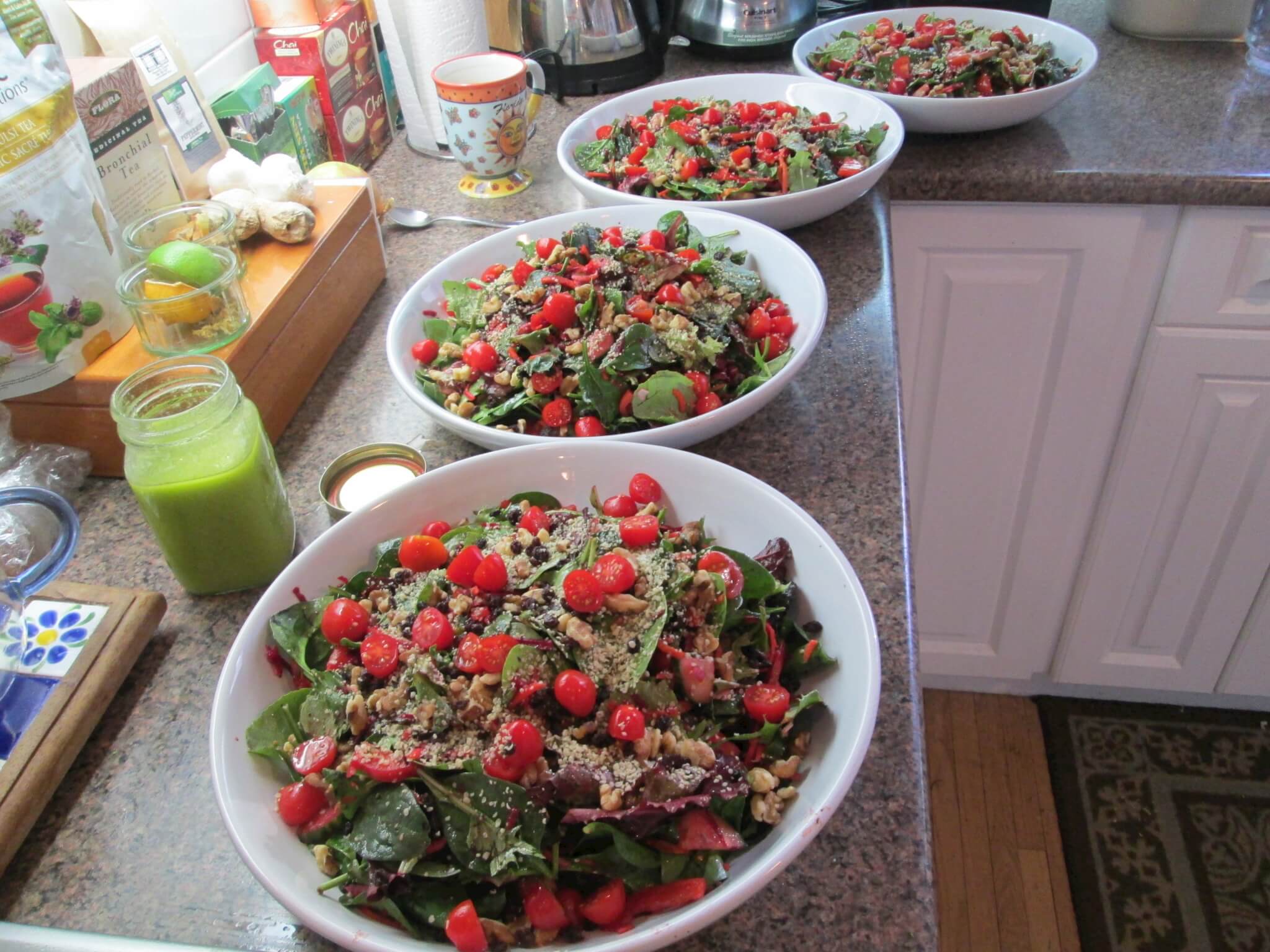 Happy Thanksgiving - Basil Garlic Dressing Recipe - Festive Salads 